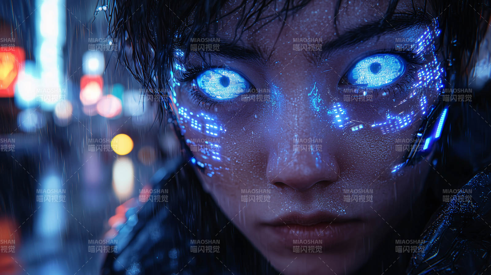 赛博霓虹夜图片