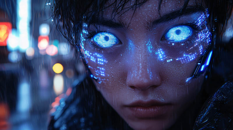 赛博霓虹夜图片