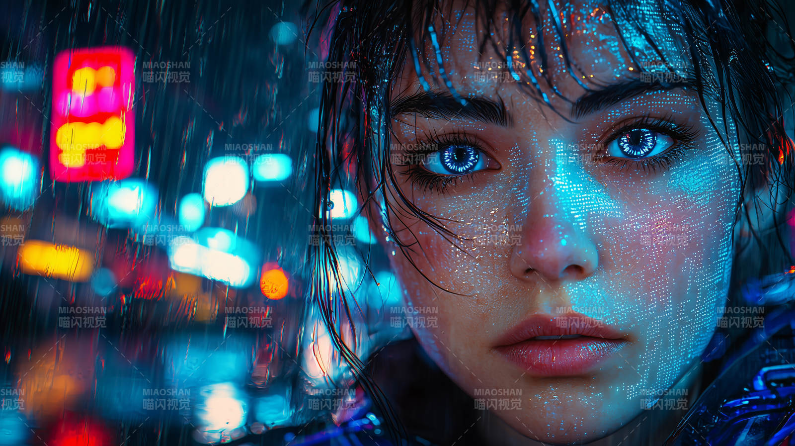 雨夜霓虹梦图片