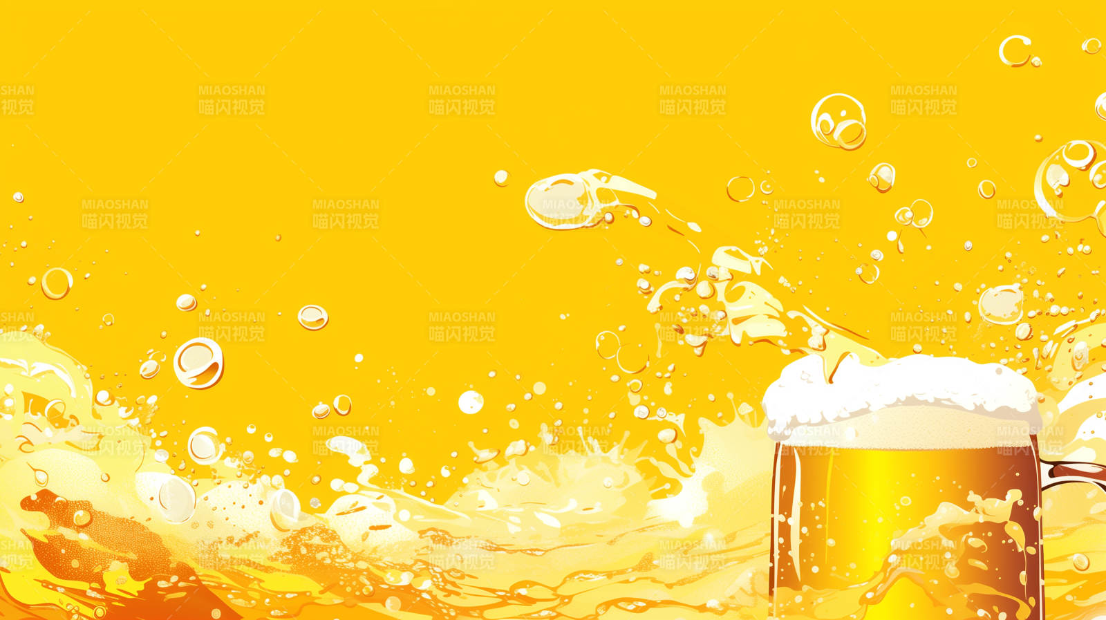 金啤飞溅 泡沫四溢图片