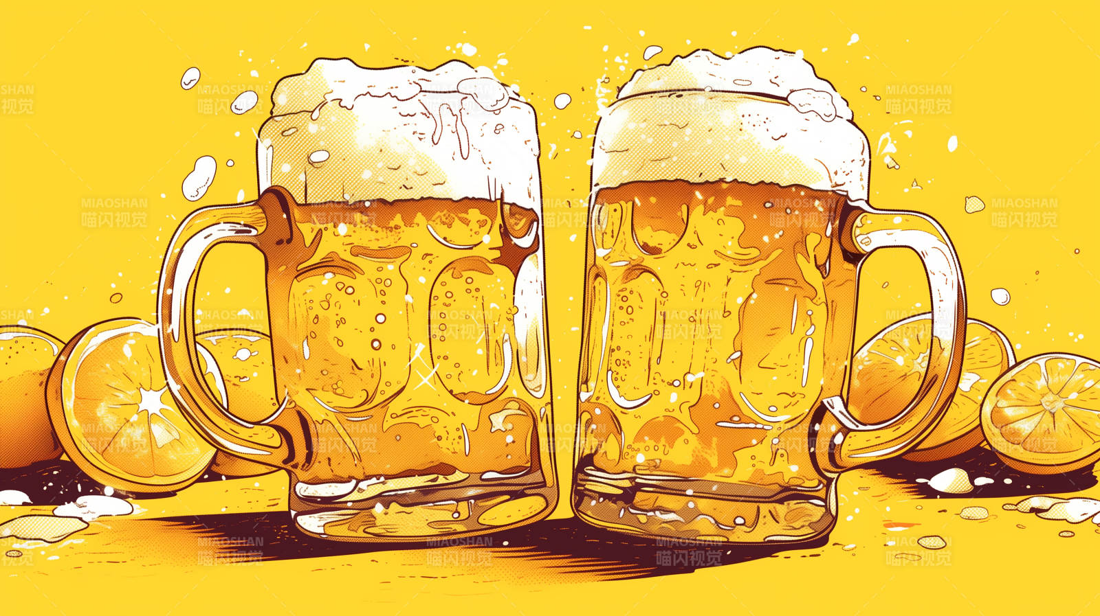 啤酒碰杯 畅饮时刻图片