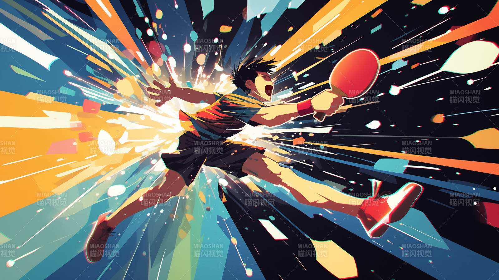 乒乓激战瞬间图片