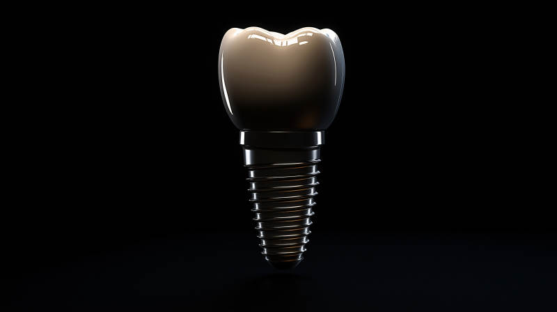 牙科种植体特写图片