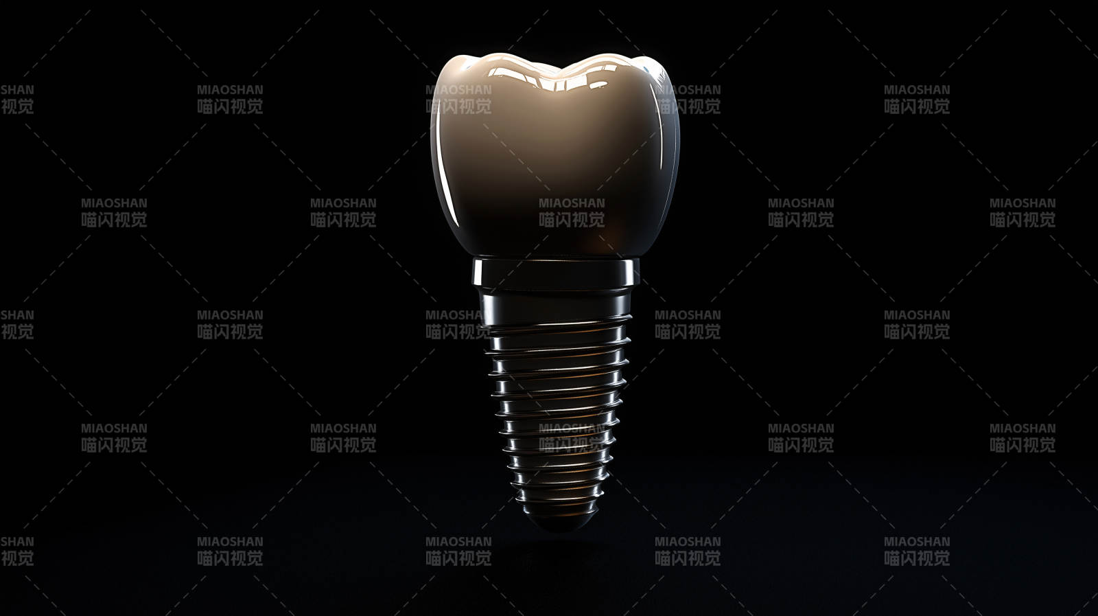 牙科种植体特写图片