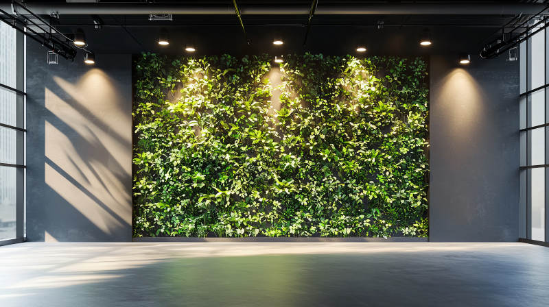 绿墙光影空间图片