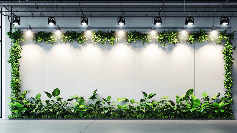 绿植墙光影艺术图片