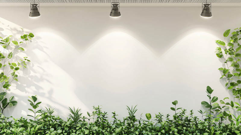 绿植墙光影图片