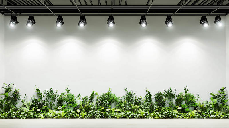 绿植墙光影艺术图片