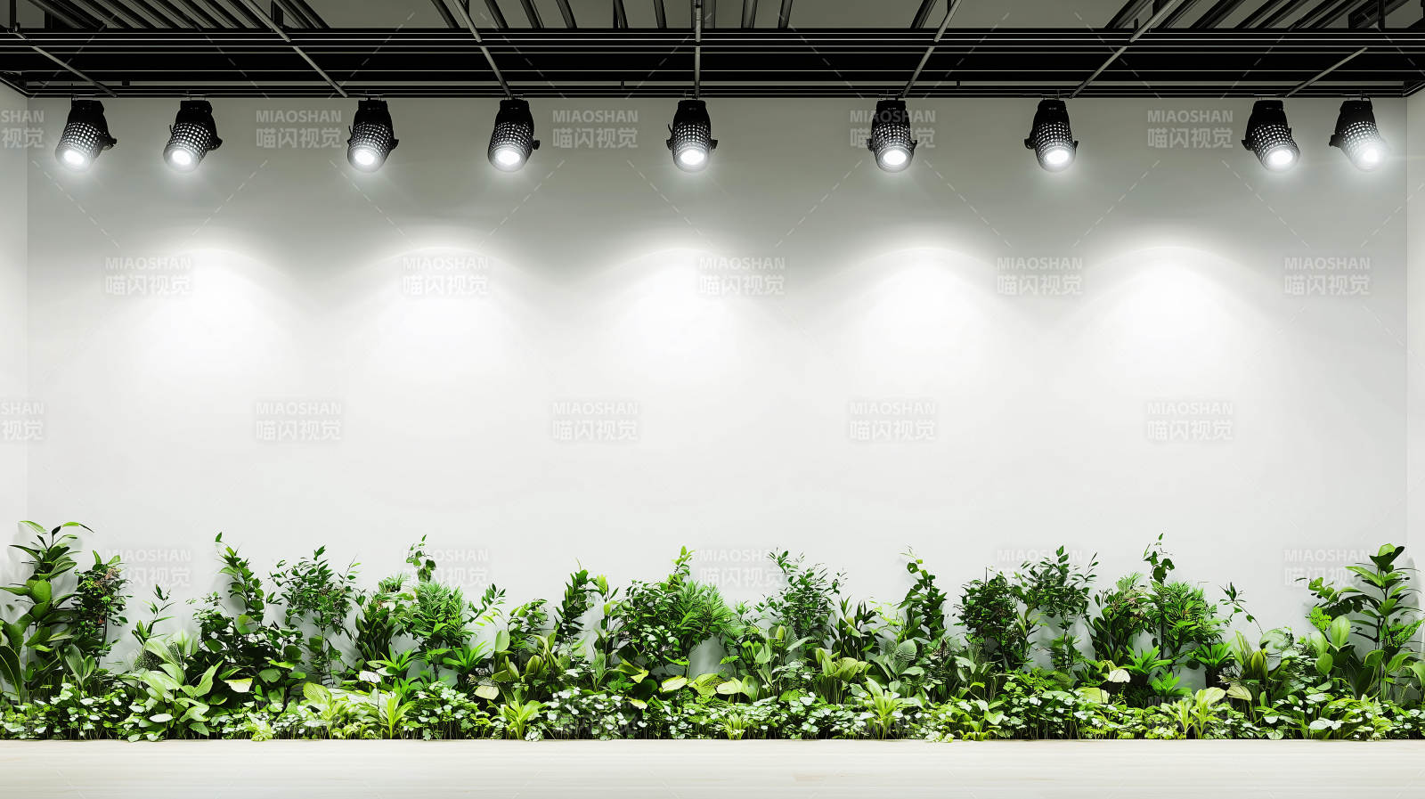 绿植墙光影艺术图片