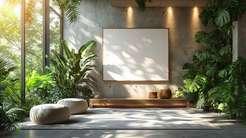 绿意盎然的室内空间图片