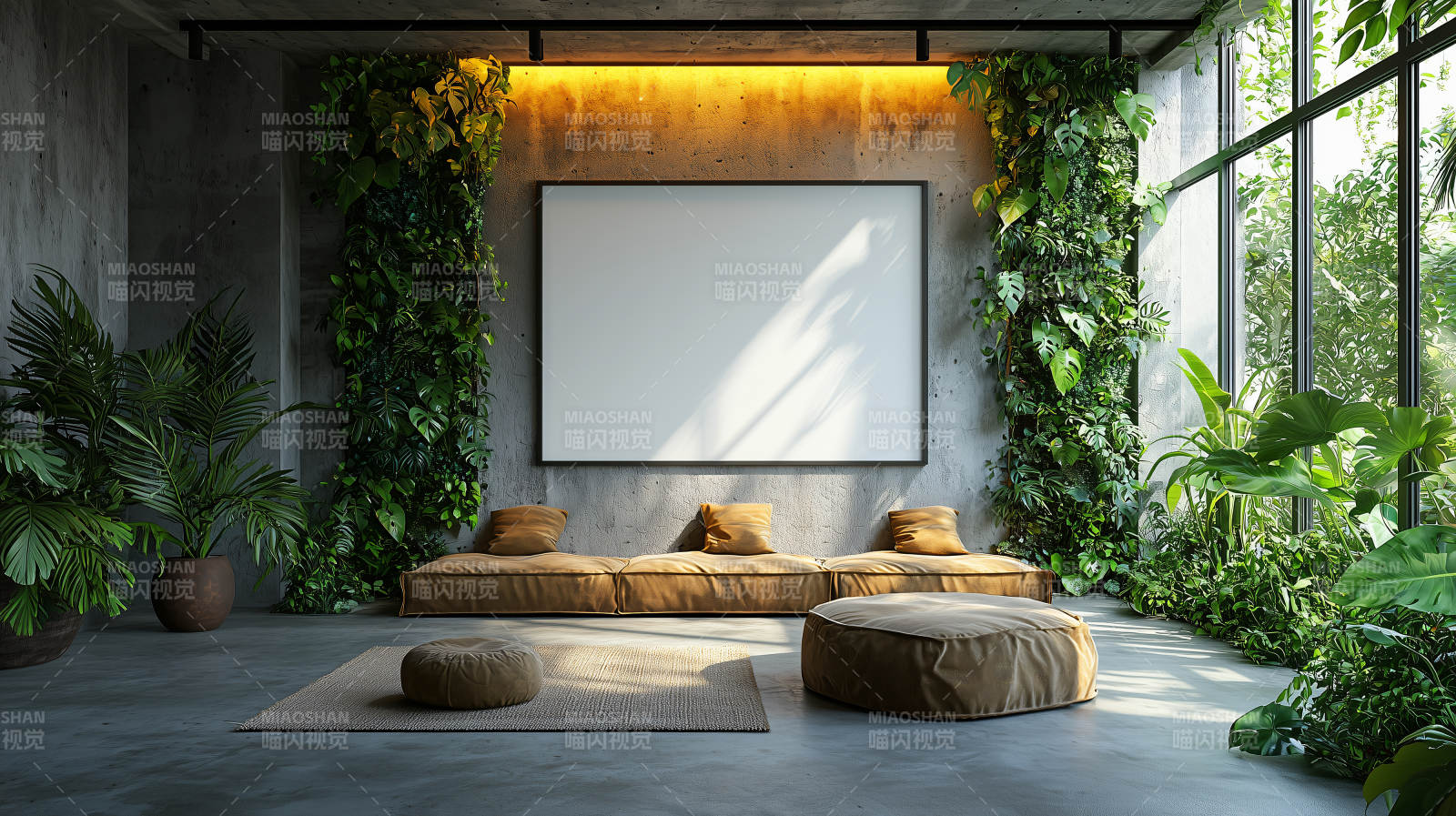 绿意盎然的室内空间图片