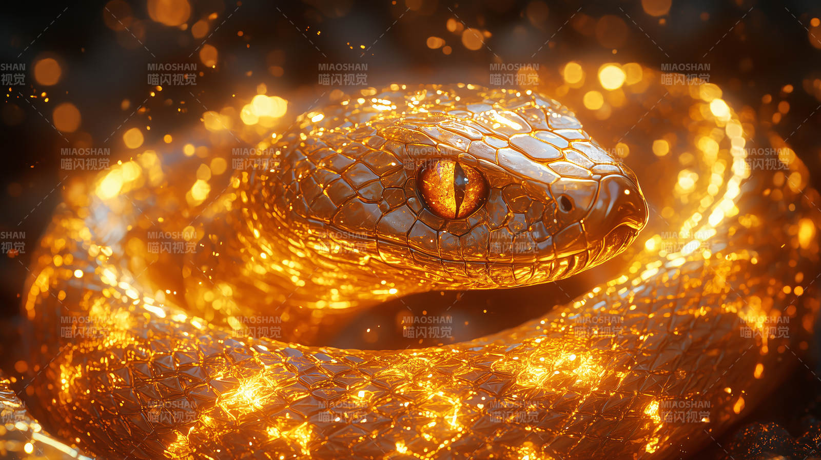 金蛇盘绕 熠熠生辉图片