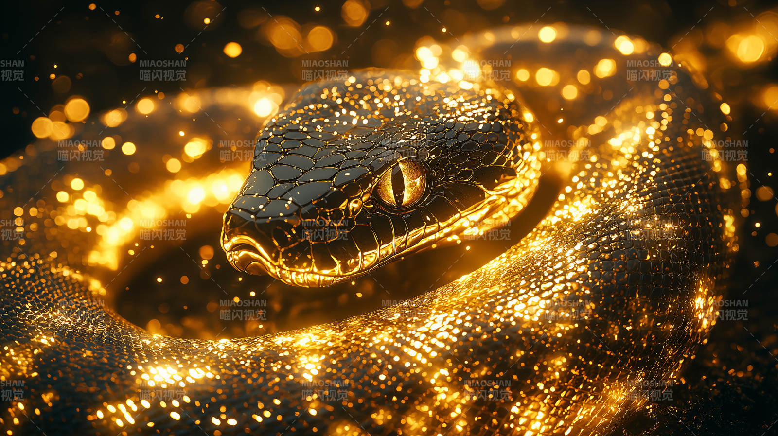 金蛇熠熠生辉图片