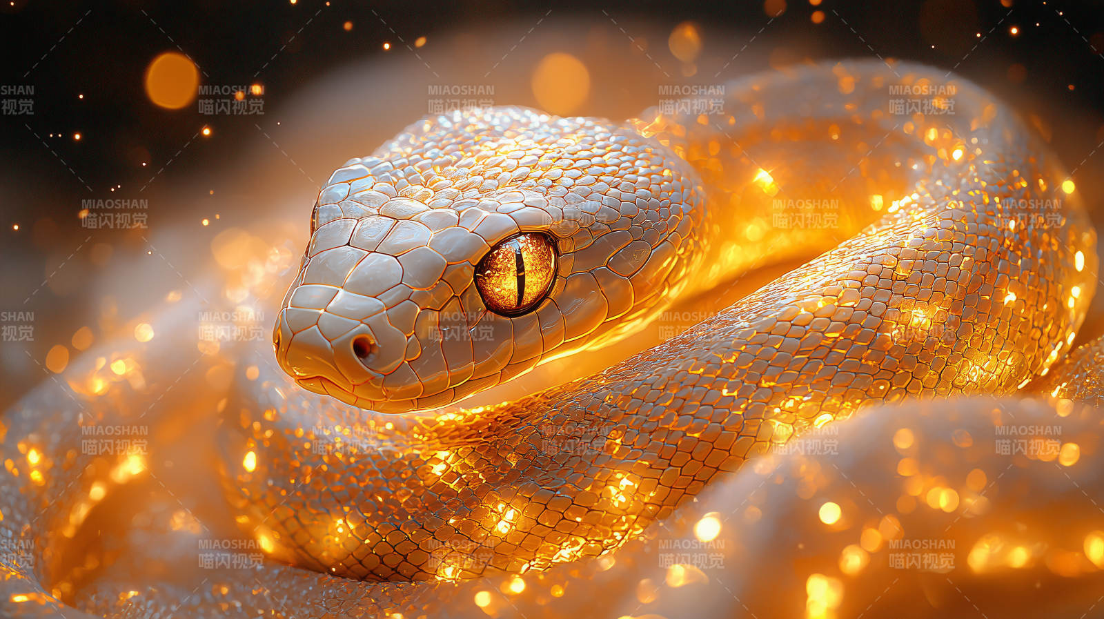 金蛇凝视图片