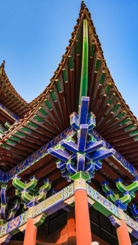 廊坊霸州大悲禅寺古建筑飞檐翘角图片