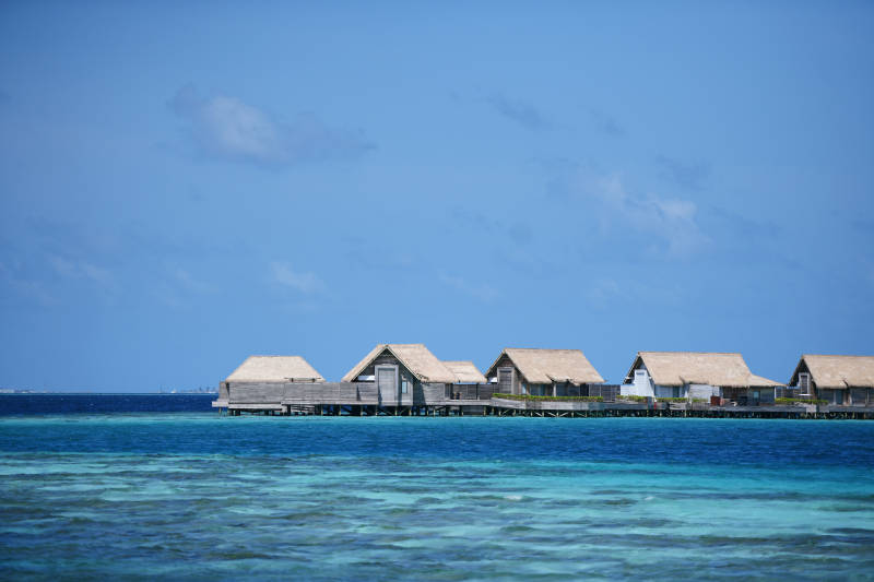 马尔代夫 海景木屋 碧波荡漾图片