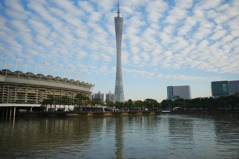 广州塔畔风光图片