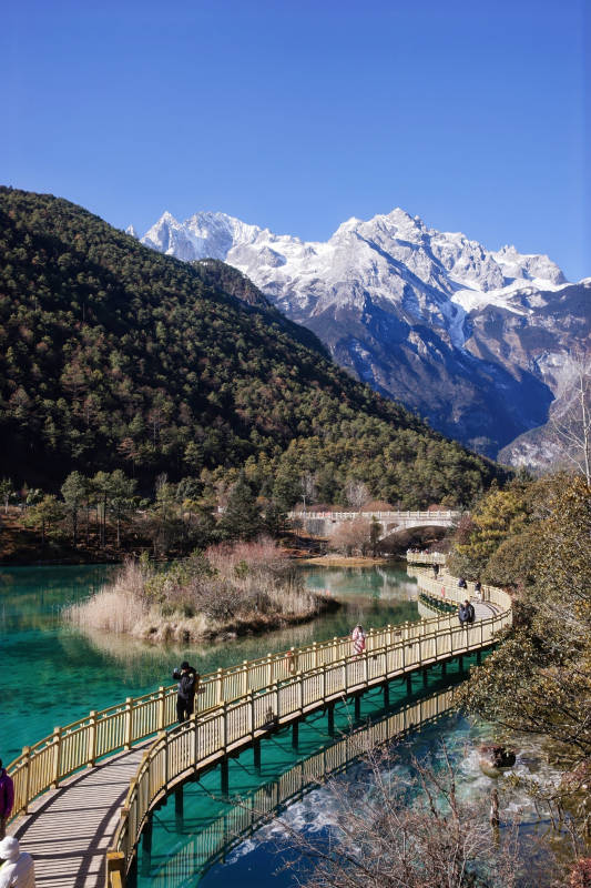 丽江玉龙雪山碧湖栈道行图片
