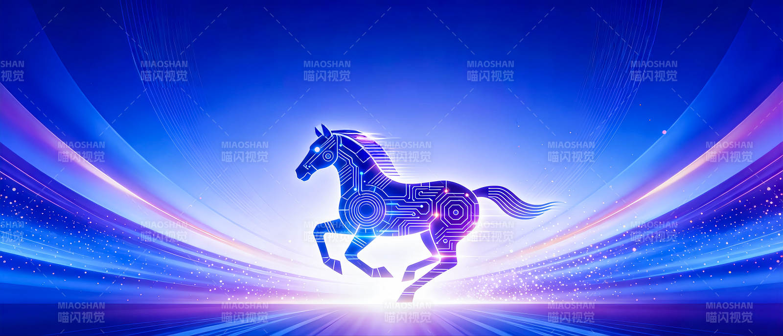 科技骏马奔腾科技场景图片