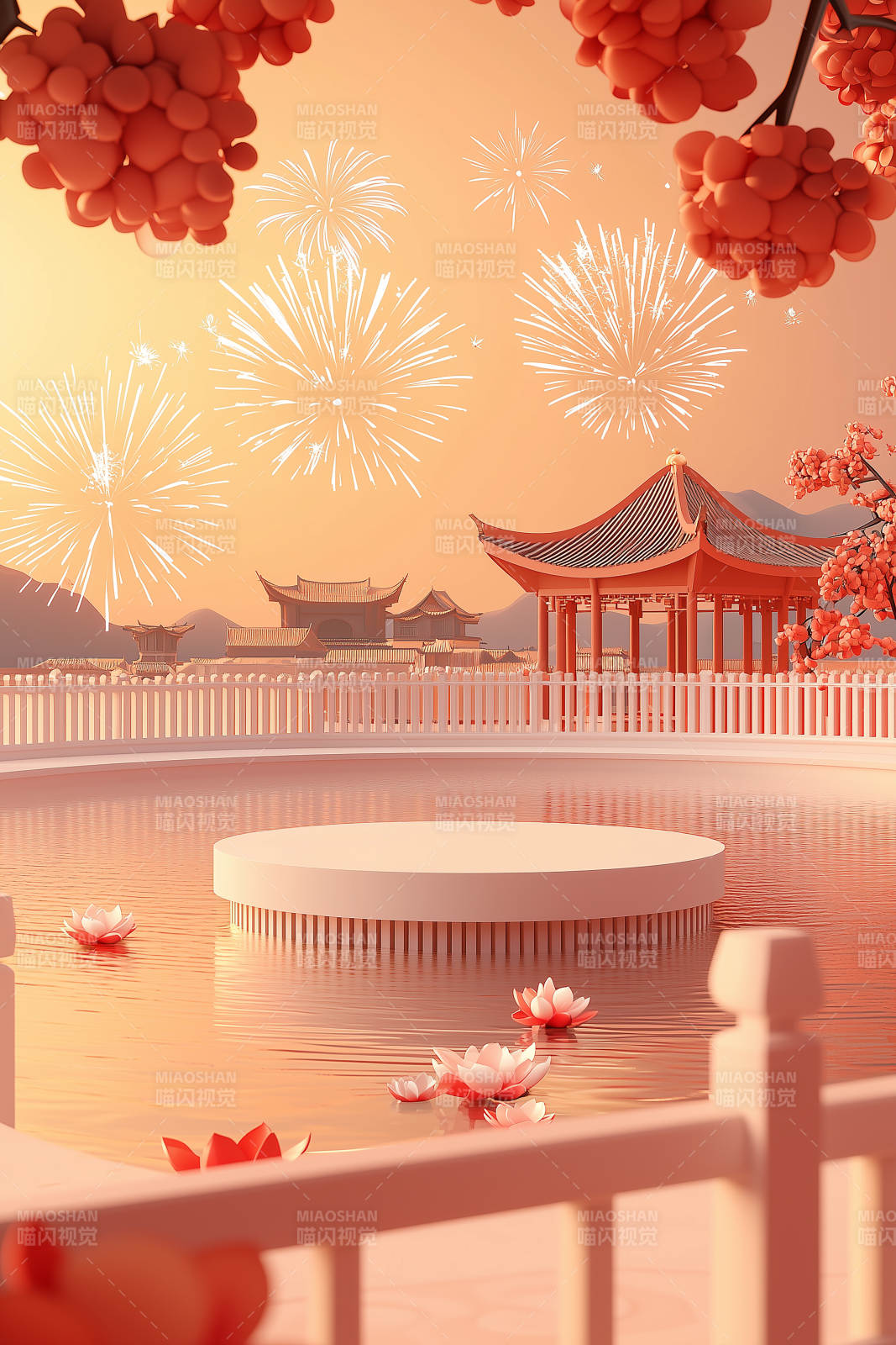 祥瑞中国风产品展示台图片