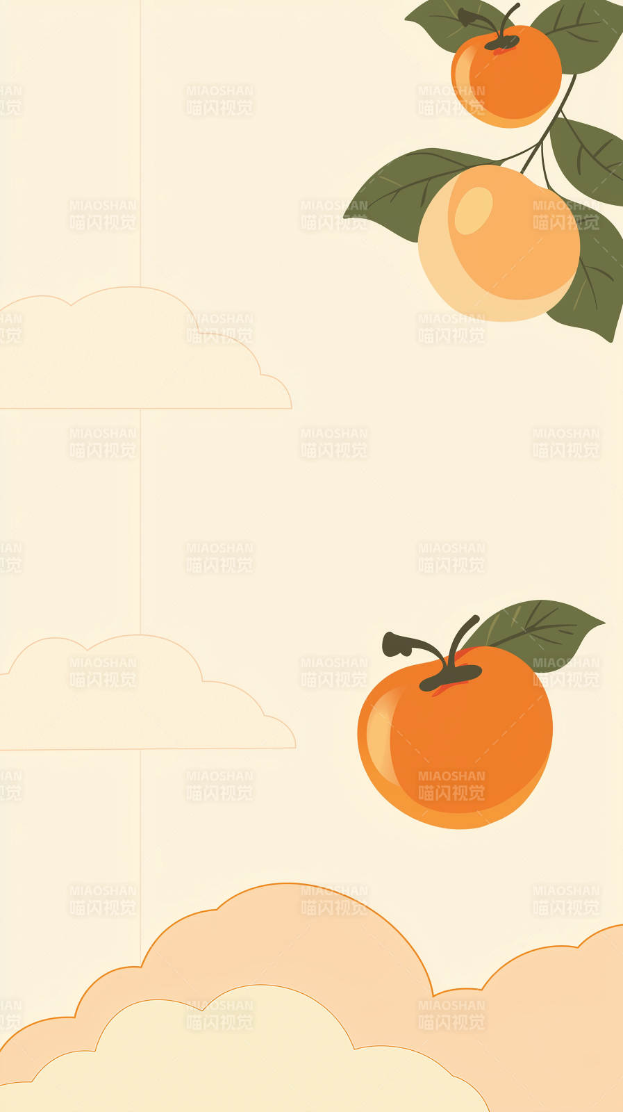 橙色简约水果海报图片