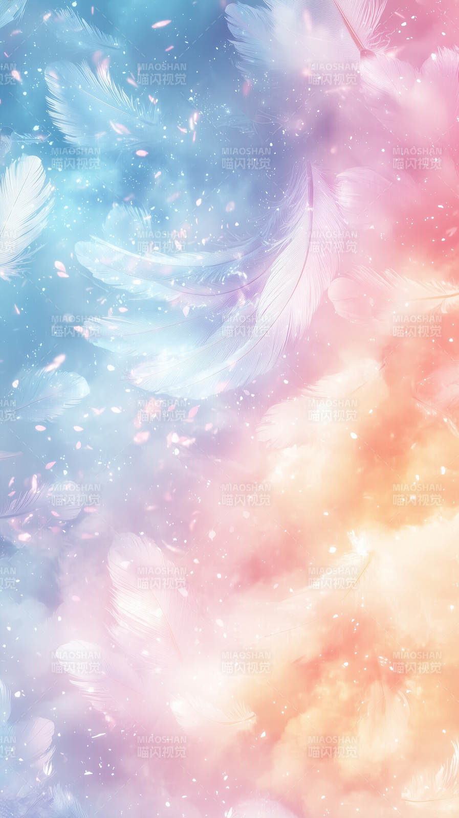 羽毛光影梦幻图片