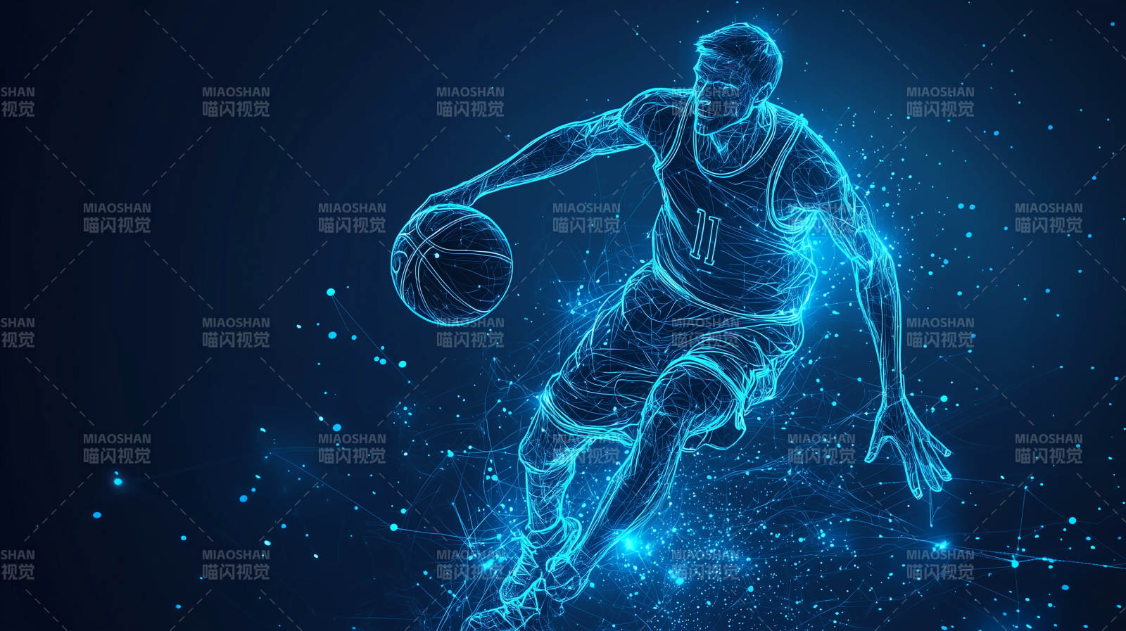 篮球运动员的动感线条图片