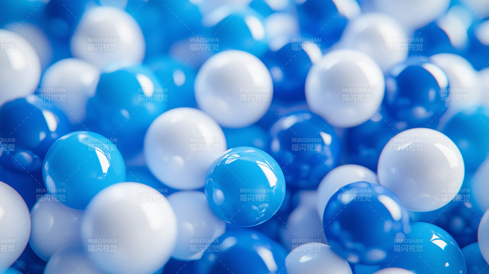 蓝白珠粒特写图片