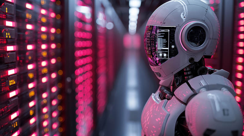 机器人守护数据中心图片