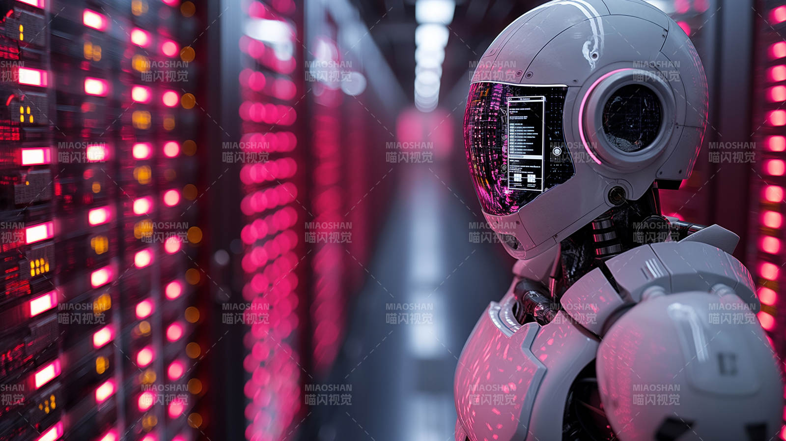 机器人守护数据中心图片