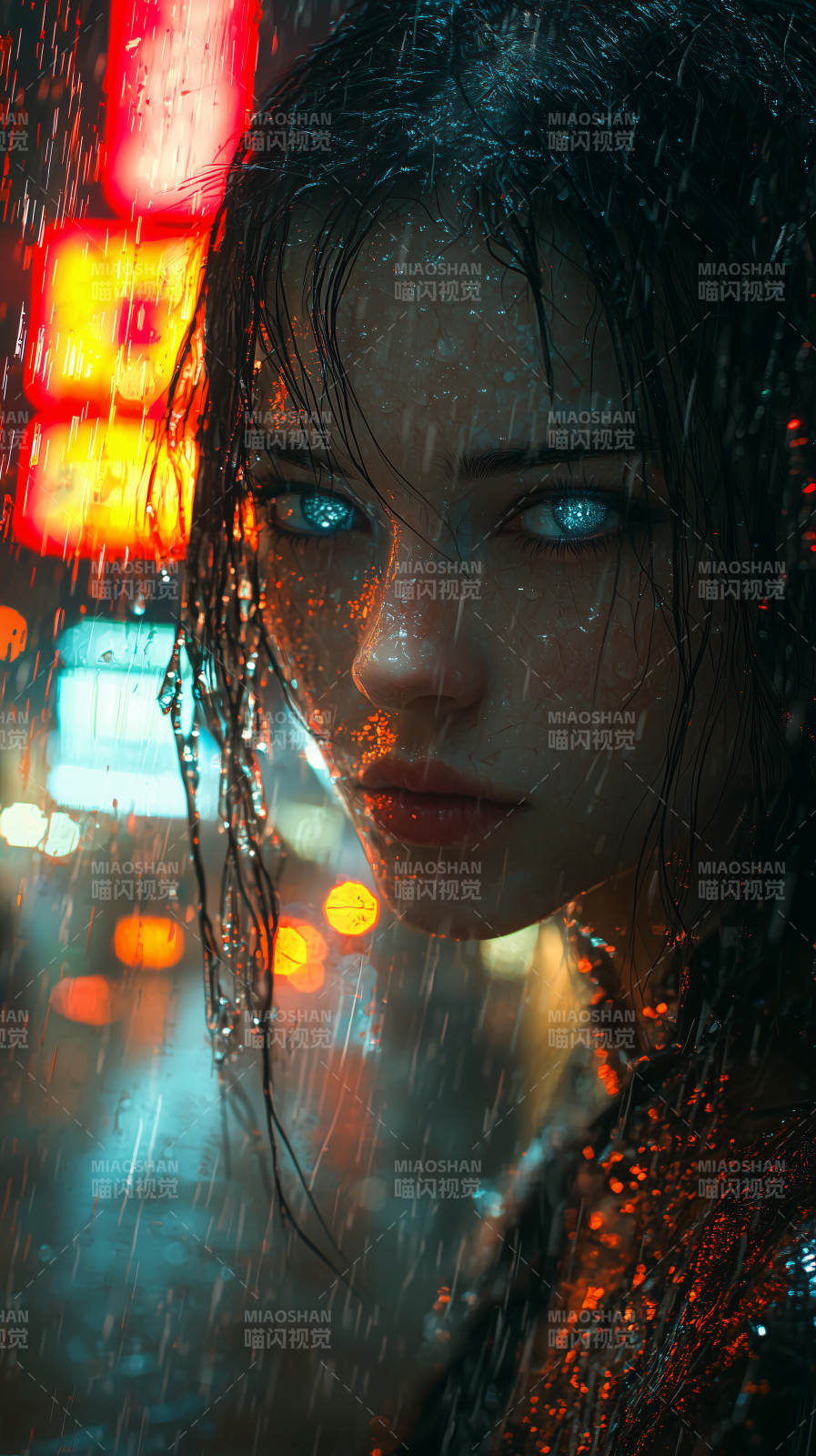 雨夜霓虹魅影图片