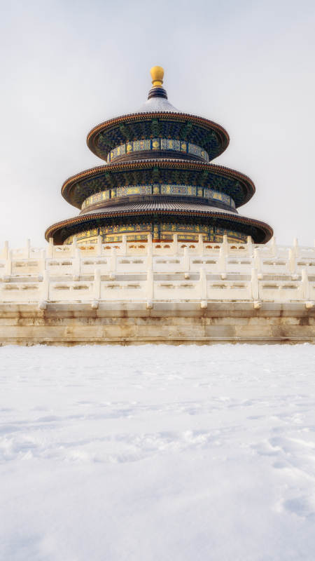 雪中天坛祈年殿图片