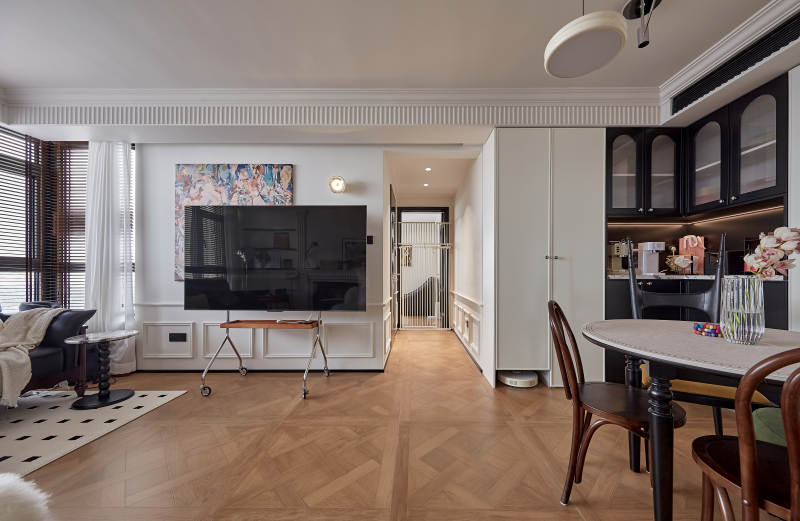 现代简约客厅厨房图片