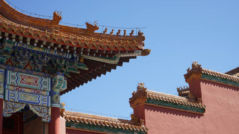 北京故宫飞檐翘角图片