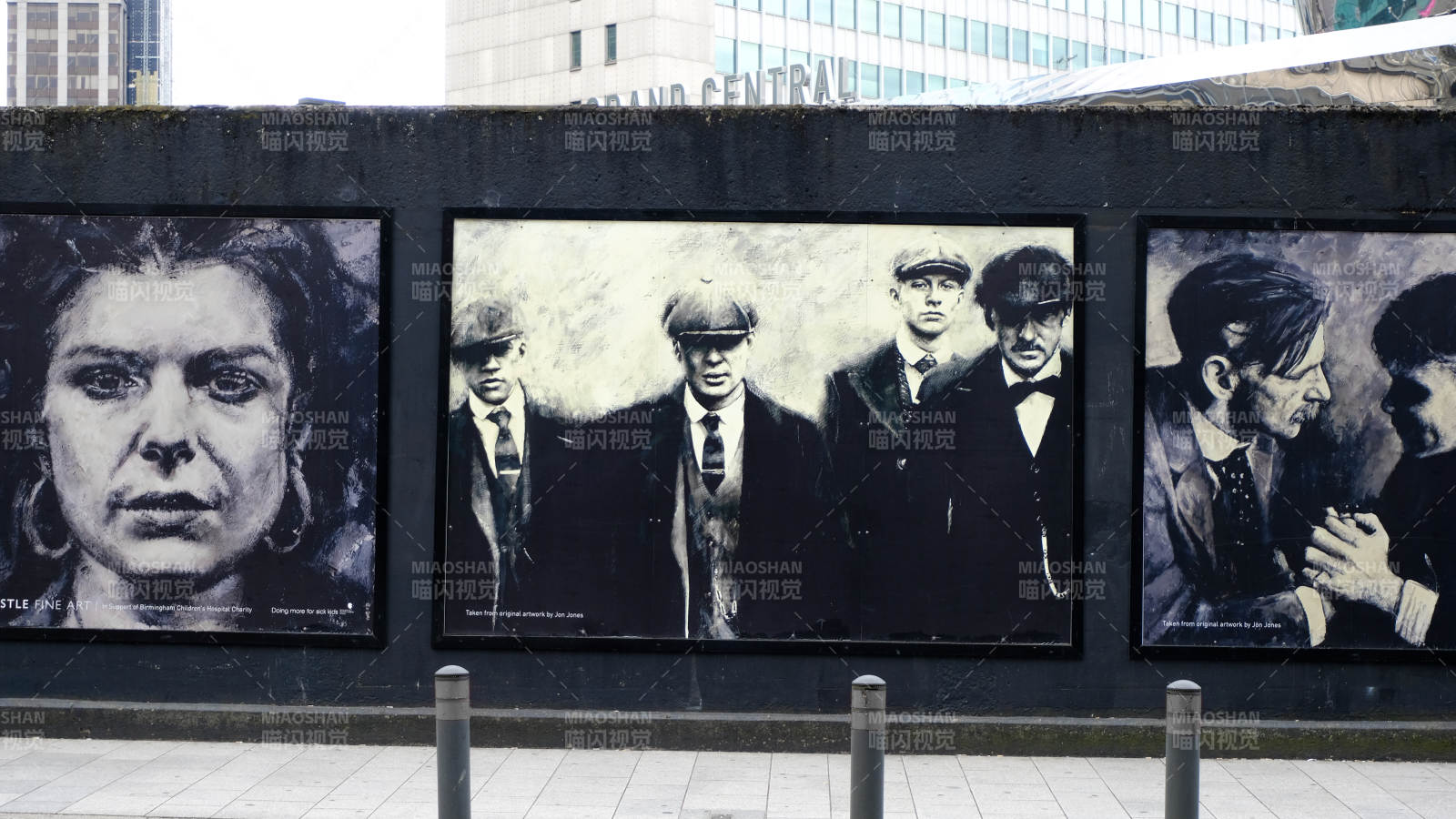 伯明翰黑白人物壁画图片