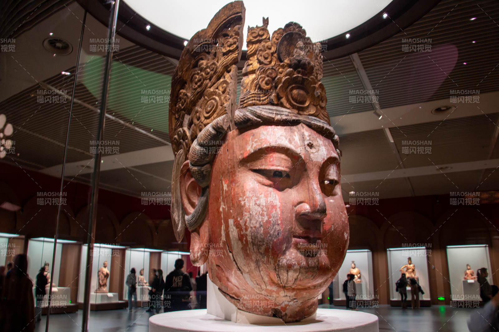国家博物馆木雕佛首雕像展图片