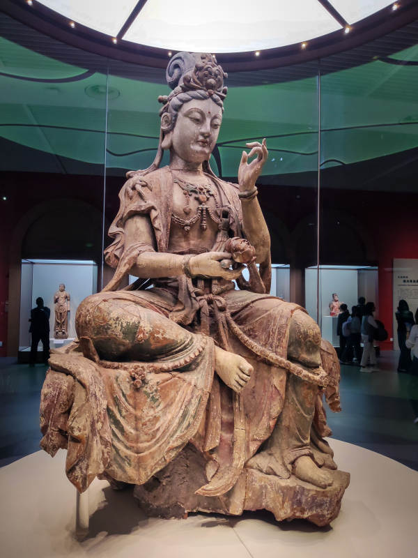 国家博物馆木雕菩萨雕像展覽图片