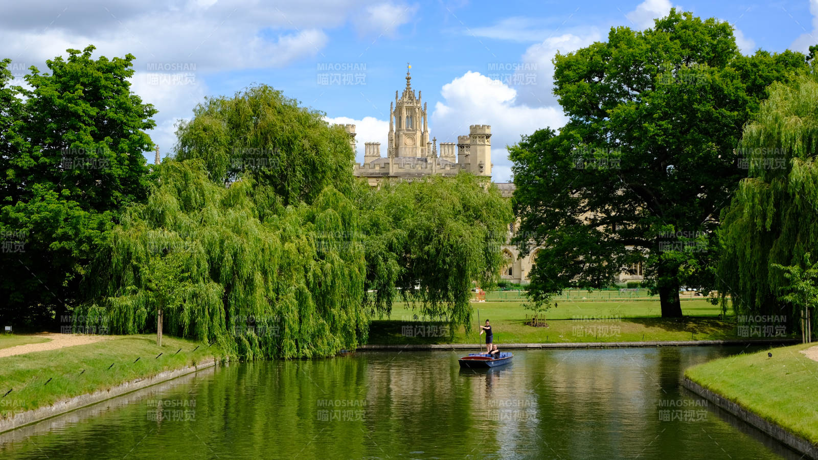 英国剑桥河畔风光图片