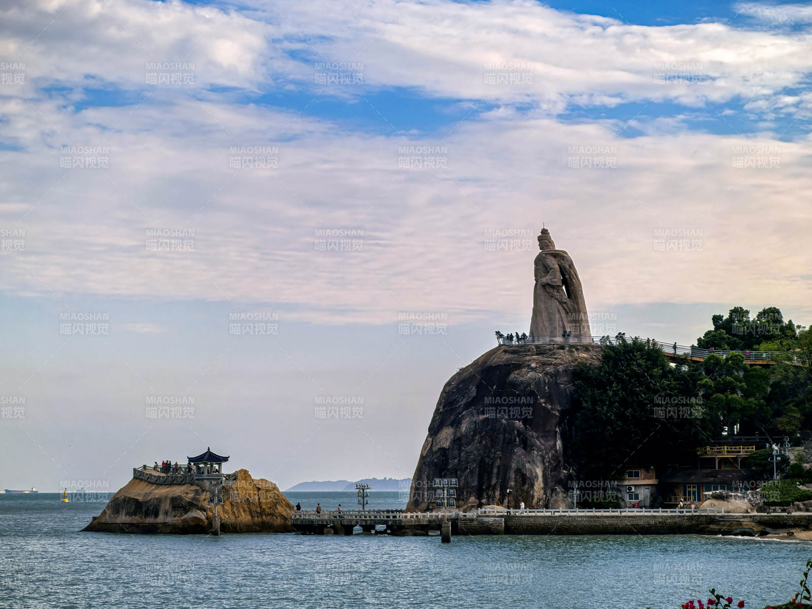 鼓浪屿郑成功石像海景图片