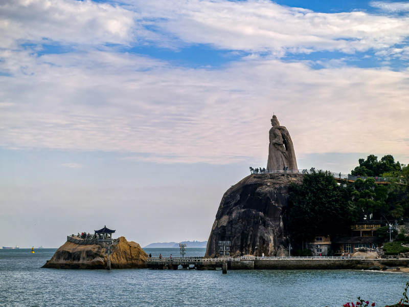 鼓浪屿郑成功石像海景图片