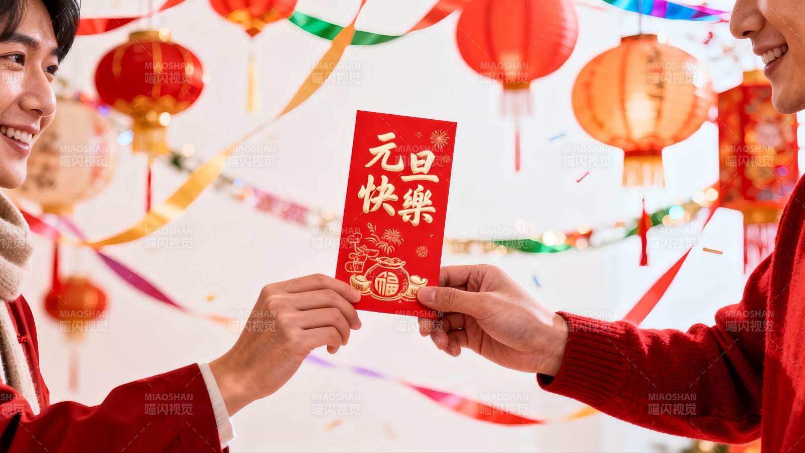 新年红包传递喜庆氛围图片
