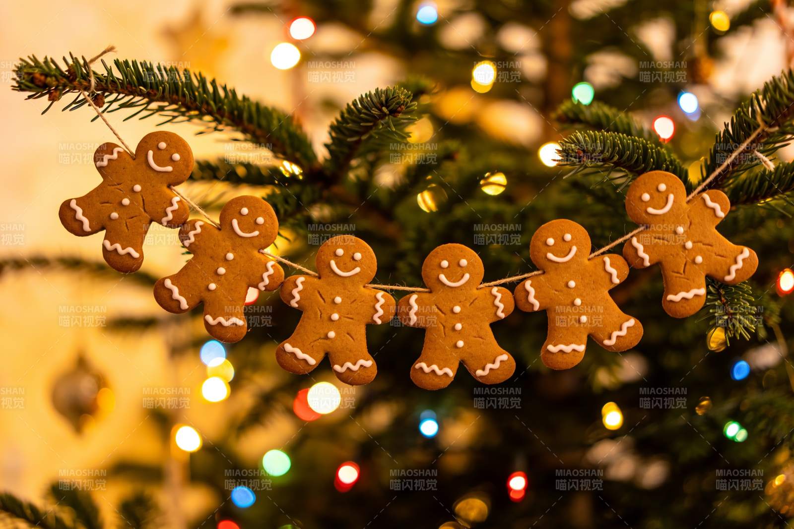 圣诞树挂饰姜饼人图片