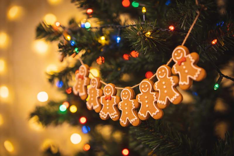 圣诞树挂饰饼干串图片