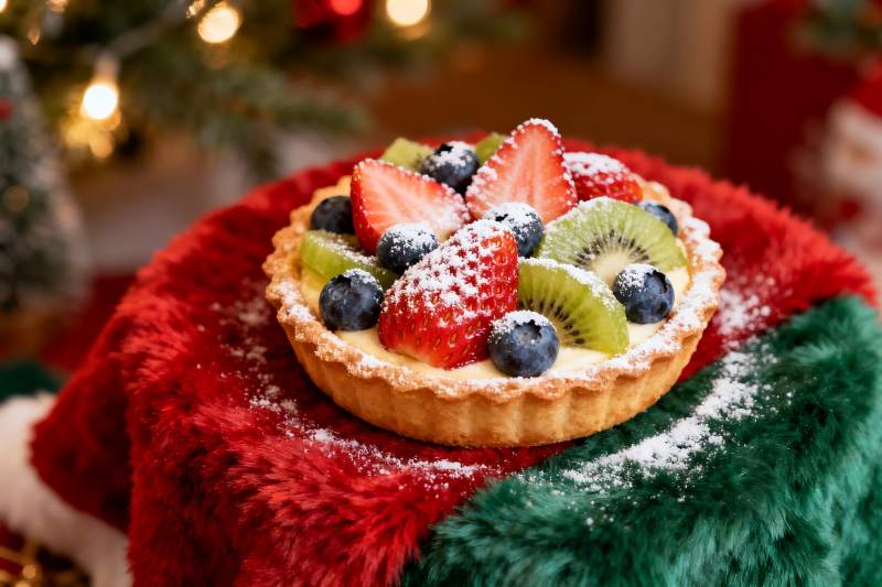 圣诞水果挞点缀节日氛围图片