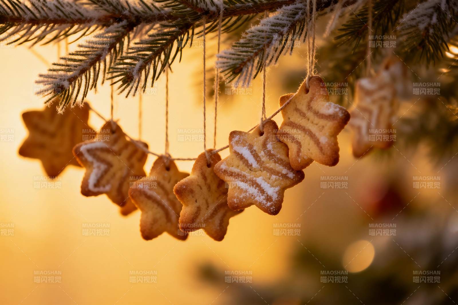 圣诞树挂饼干装饰图片
