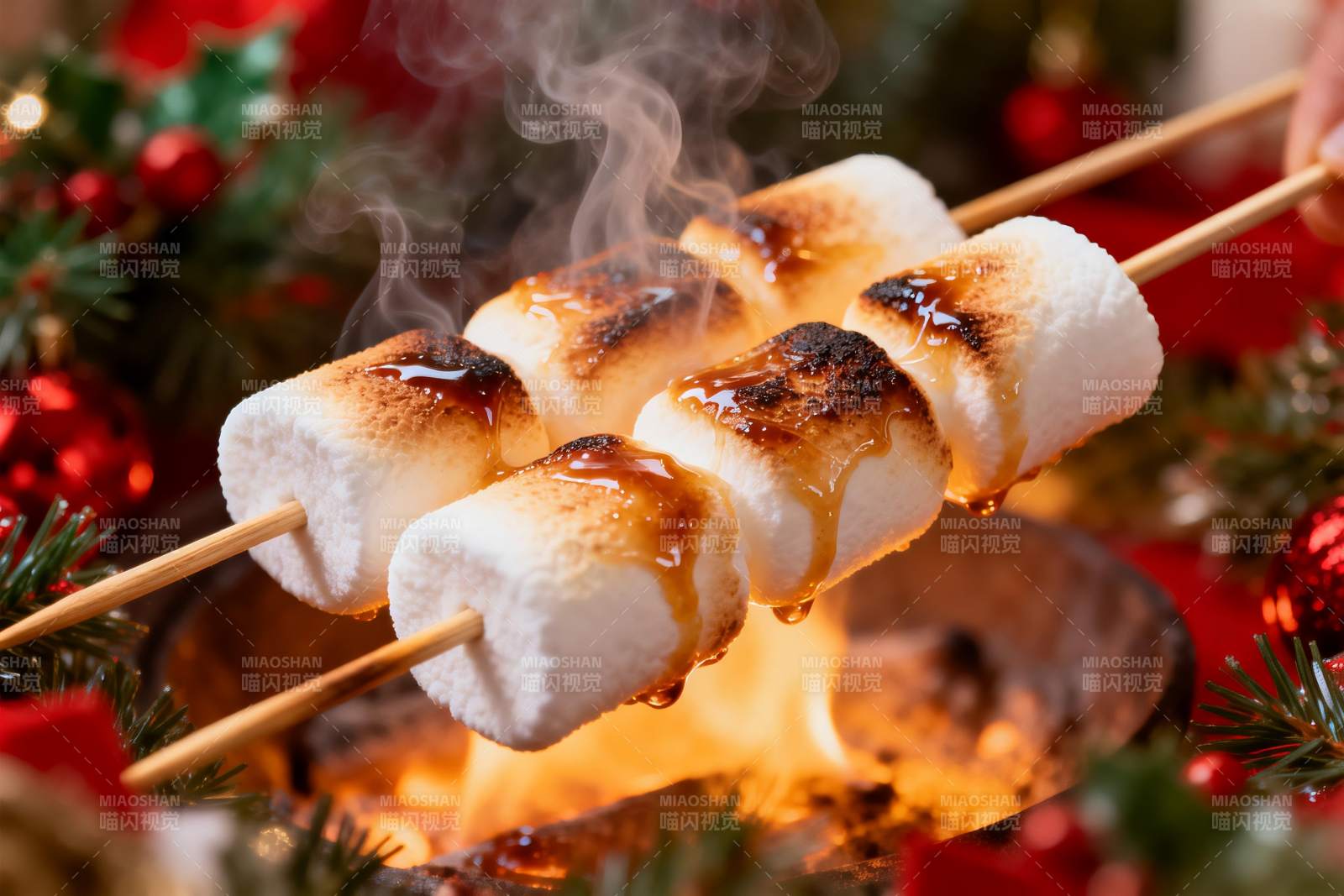 圣诞烤棉花糖图片
