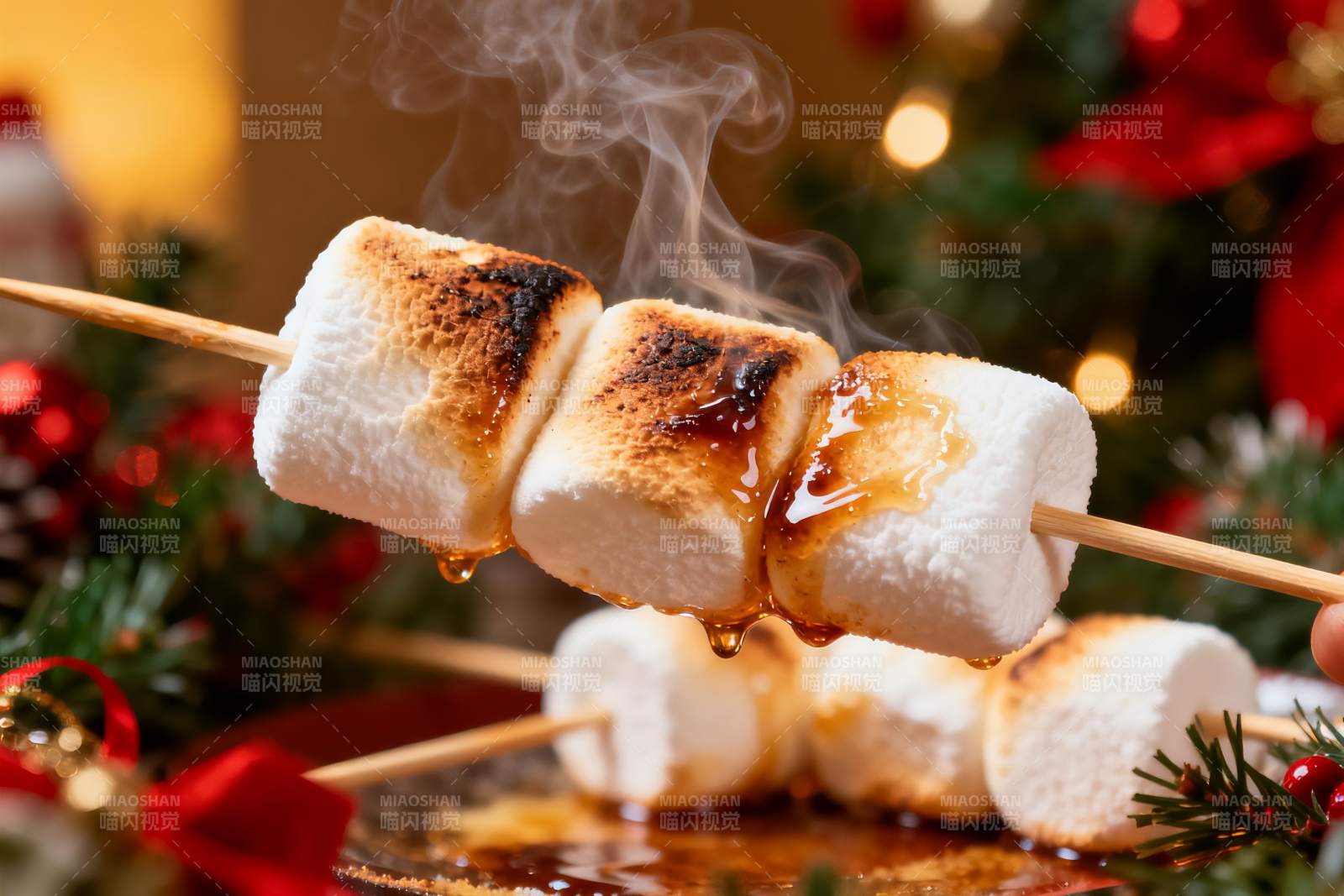 圣诞烤棉花糖图片