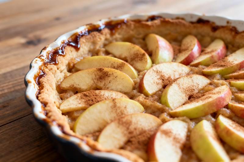 苹果派特写诱人美味图片