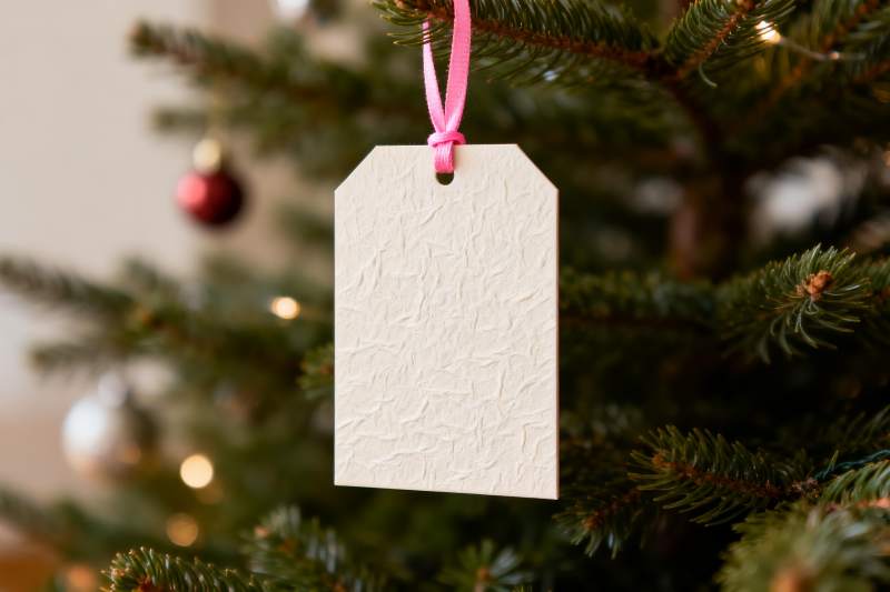 圣诞树挂饰空白标签图片