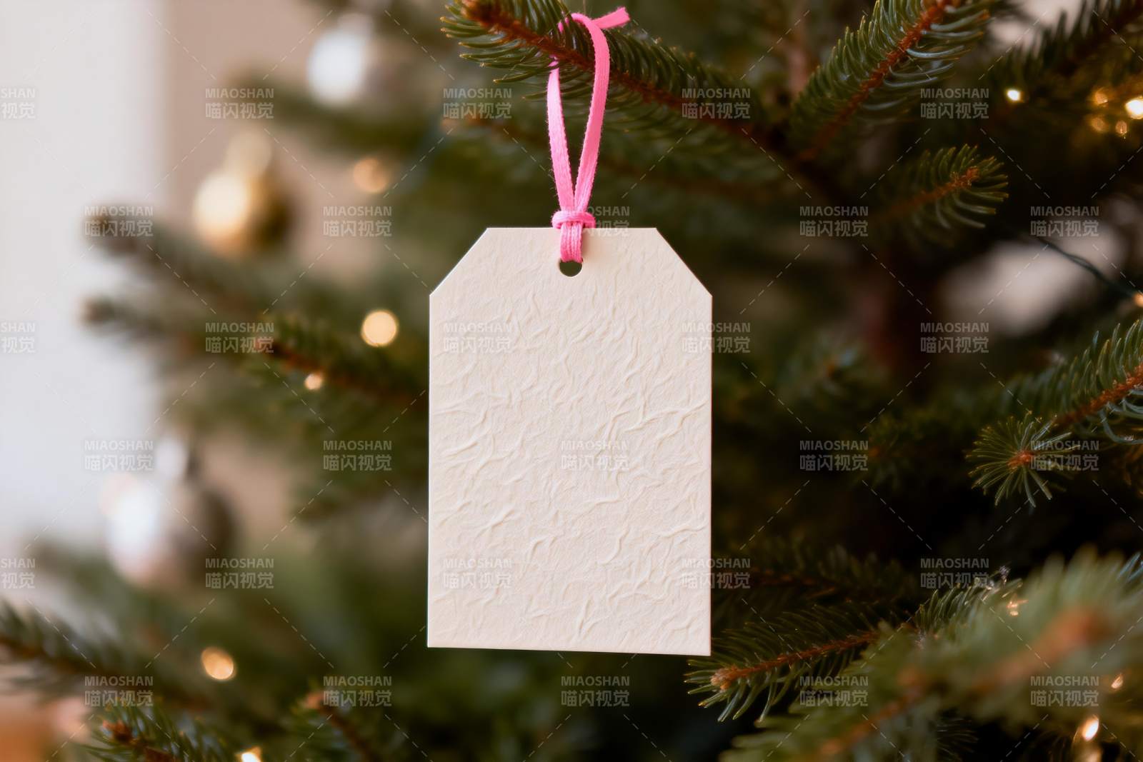圣诞树挂饰空白标签图片